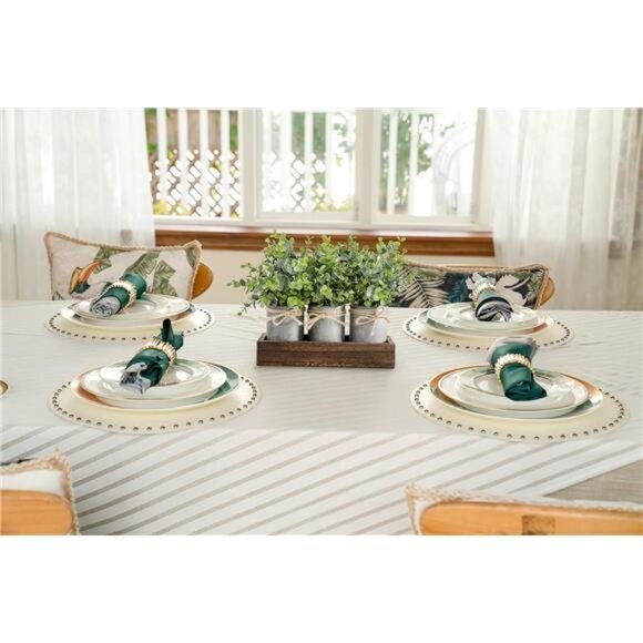 Centerpiece Table Decorations Coffee Table Decor Wood Tray 3 Galvanized Pots - Picture 2 of 6